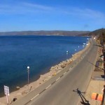 Смотреть веб-камеру Озеро Байкал, поселок Листвянка онлайн