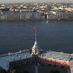 Смотреть веб-камеру Вид со шпиля Петропавловской крепости онлайн
